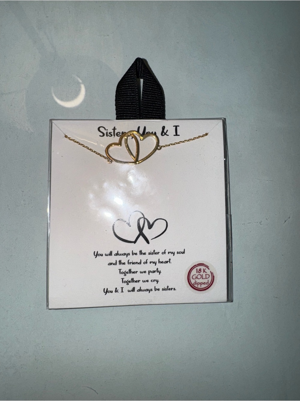 Gold Double Heart Necklace